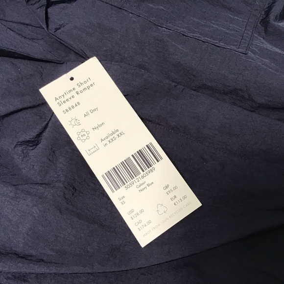 Sweaty Betty💧Navy Anytime Romper Sz XS NWT - Picture 5 of 5